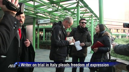 Writer on trial in Italy pleads freedom of expression