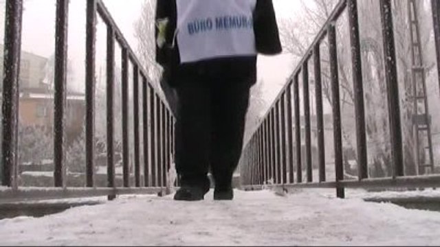 Ardahan'da Tek Kişilik Soğuk Hava Eylemi