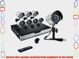 ZMODO 600TVL Outdoor Surveillance Camera System 8CH H.264 DVR with 8 High Resolution Weatherproof