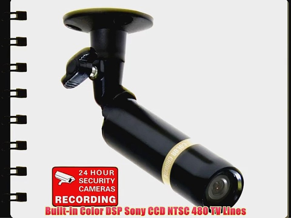 VideoSecu Indoor Outdoor Bullet Security Camera Built-in Sony CCD Weatherproof 3.6mm Wide View