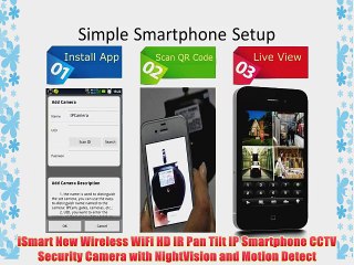 iSmart New Wireless WiFi HD IR Pan Tilt IP Smartphone CCTV Security Camera with NightVision