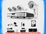 ZMODO 4Channel H.264 DVR Security Camera System w/ 4 Outdoor 600TVL Night Vision High Resolution