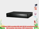 Samsung SDS-P3022 4 Channel 960H CCTV Surveillance DVR Security System 500GB HDD 2 720TVL Box