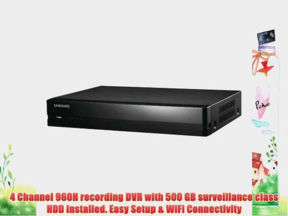 Samsung SDS-P3022 4 Channel 960H CCTV Surveillance DVR Security System 500GB HDD 2 720TVL Box
