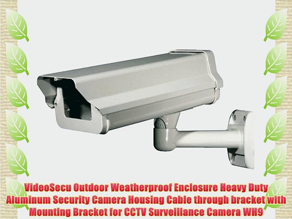 VideoSecu Outdoor Weatherproof Enclosure Heavy Duty Aluminum Security Camera Housing Cable