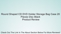 Round Shaped CD DVD Holder Storage Bag Case 20 Pieces Disc Black Review