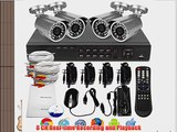 R-Tech LVCH-SK0804S 8-Channel Surveillance System with 4 Bullet Security Cameras (Silver)