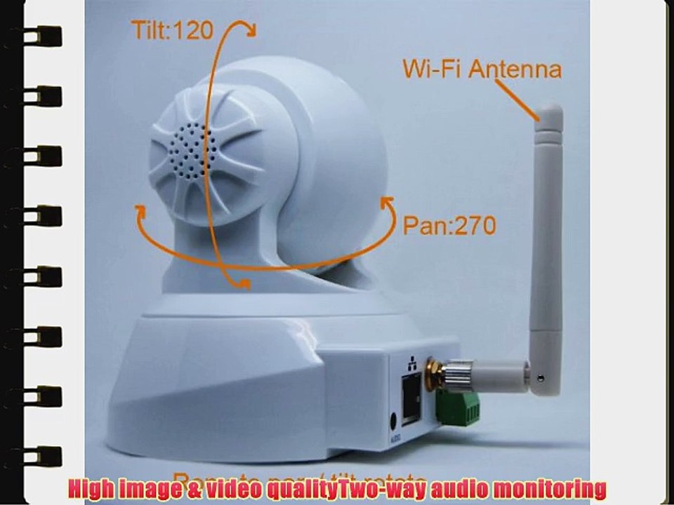 Genuine FOSCAM wireless white IP camera Pan 270? Tilt 120? MJPEG Night Vision 2 way audio