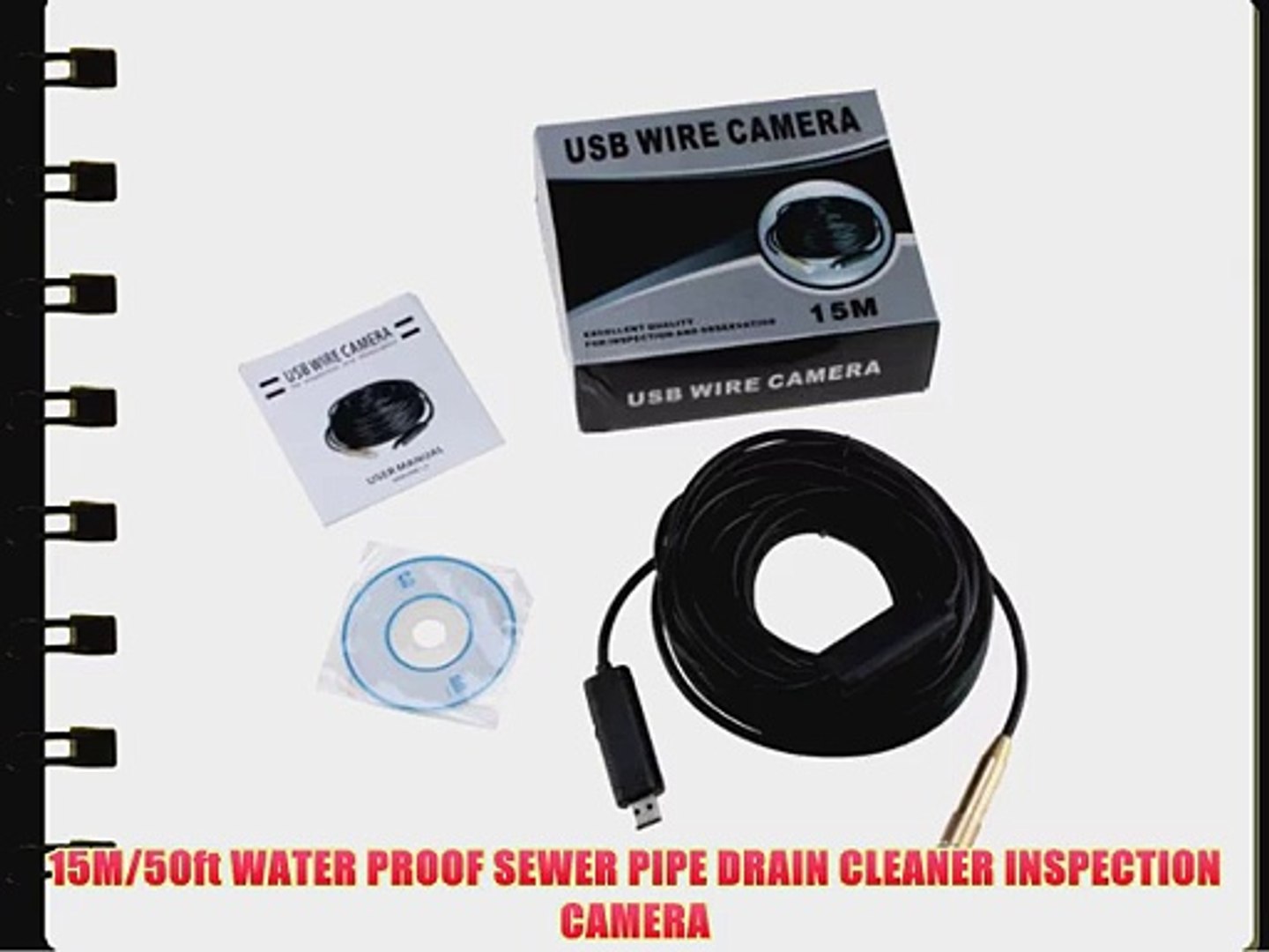 Pipe Inspection Camera Endoscope Video15m/50 Ft Sewer Drain Cleaner