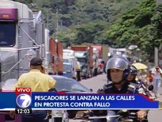 Pescadores bloquearon Caldera en protesta por resolución de la Sala IV