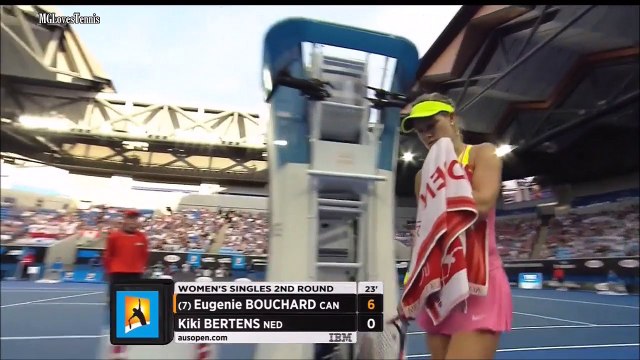 Eugenie Bouchard vs Kiki Bertens Australian Open 2015 Highlights