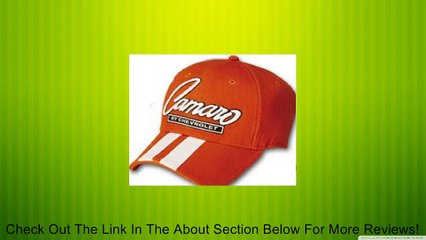 Chevrolet Chevy Camaro Emroidered Hat Cap Script Logo Orange With White Stripe Review
