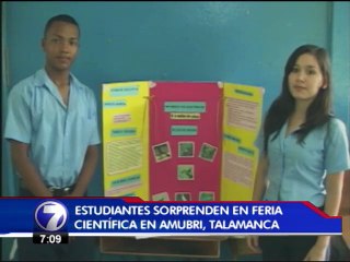 Estudiantes de Talamanca demuestran su talento en feria científica
