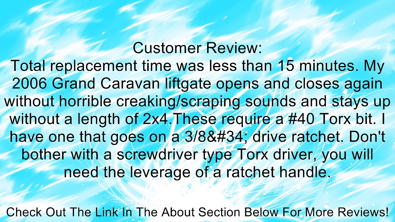 Two USA-Made Liftgate Lift Supports (Shocks/Struts/Arm Props/Gas Springs) 4535 Review