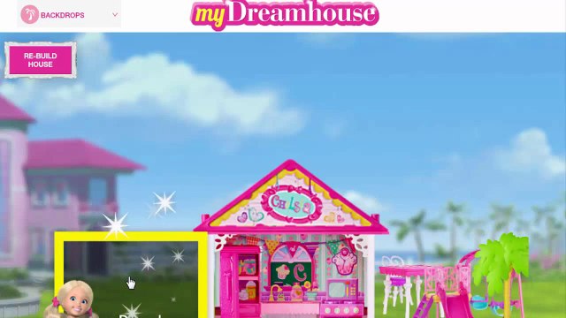 바비 공주 게임. 바비 인형 꿈의 집 장식 게임. 게임 연습