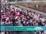 Demonstrations across Honduras demand president's resignations