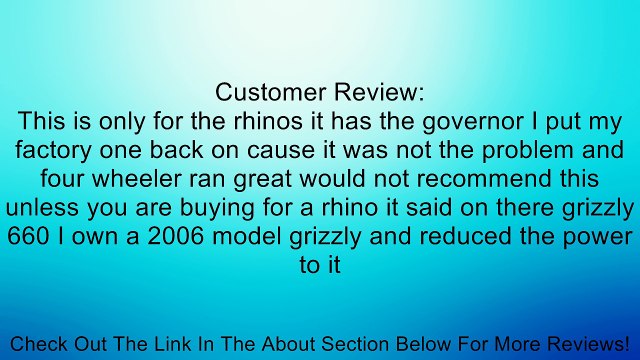 CDI Box High Performance Yamaha YFM 660 Grizzly 2002-2008 YXR 660 Rhino 2004-2007 Review