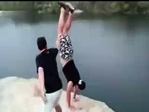 Drunk Idiot Pushes Friend Over Cliff