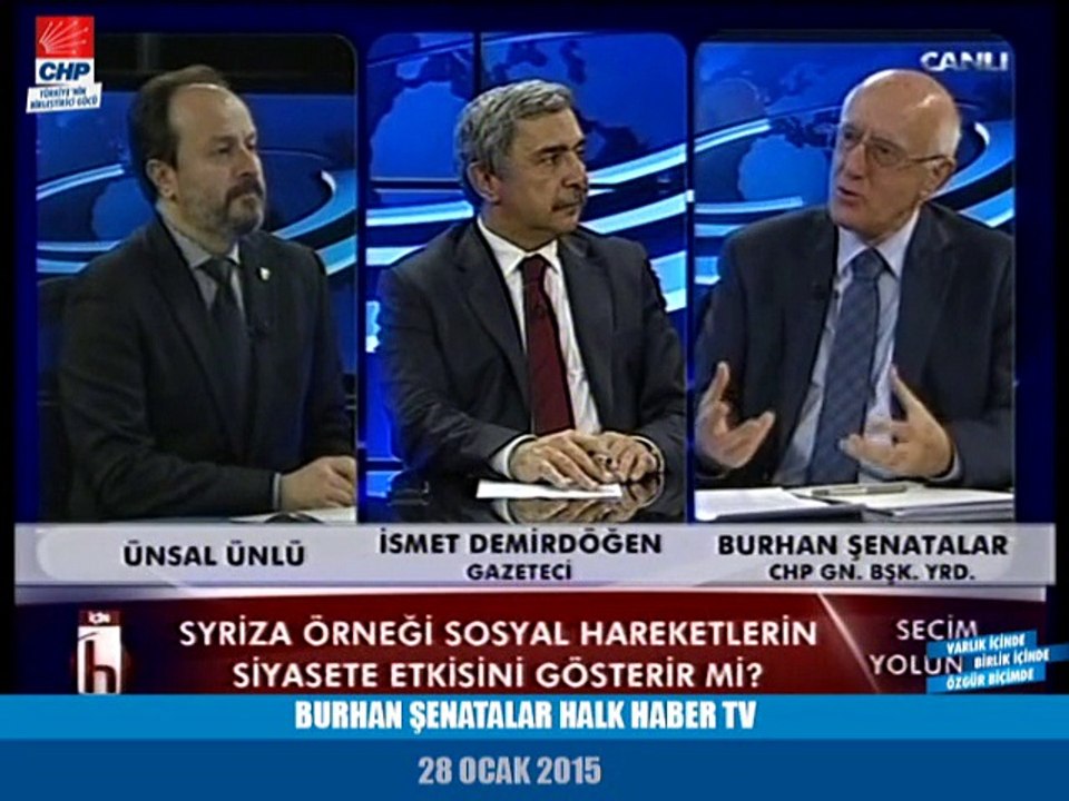 BURHAN ŞENATALAR HALK HABER TV 28/01/2015