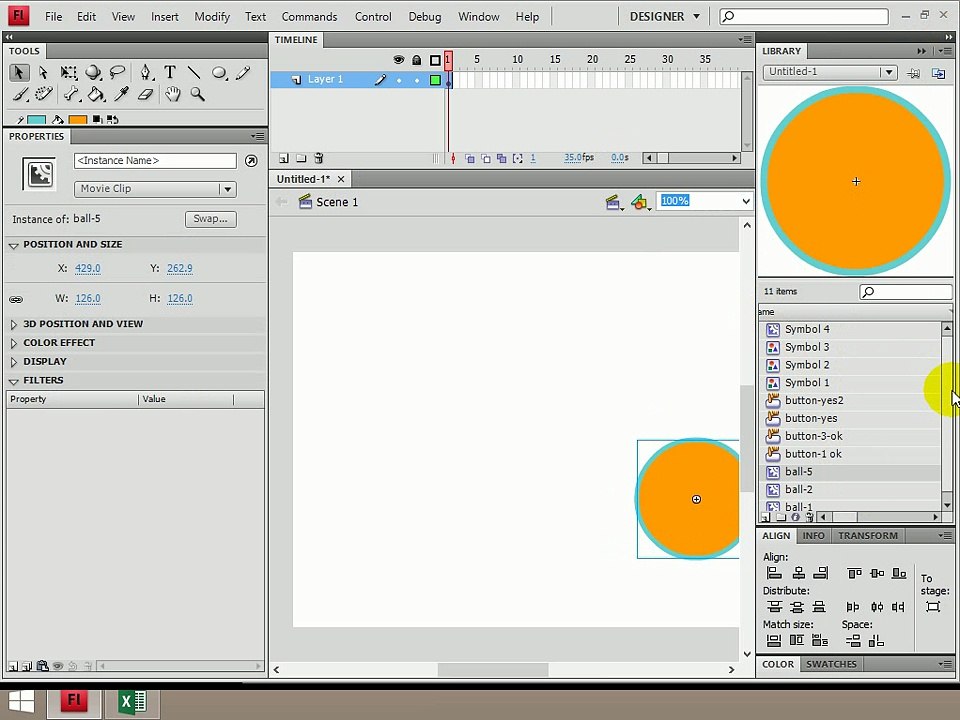 Adobe Flash CS4 Week 4 : Symbol Part 3