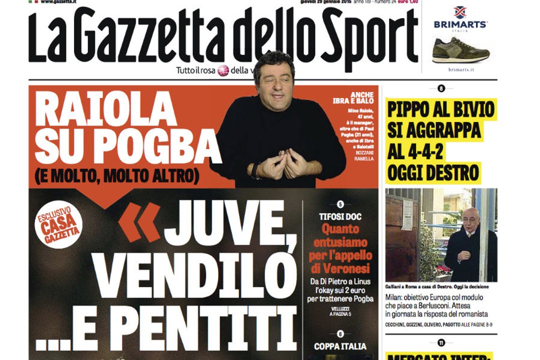 Mino Raiola: "Le PSG, solution naturelle pour Pogba"