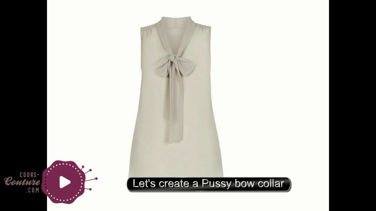 cours de couture - Apprendre à coudre un col lavallière - tuto de couture