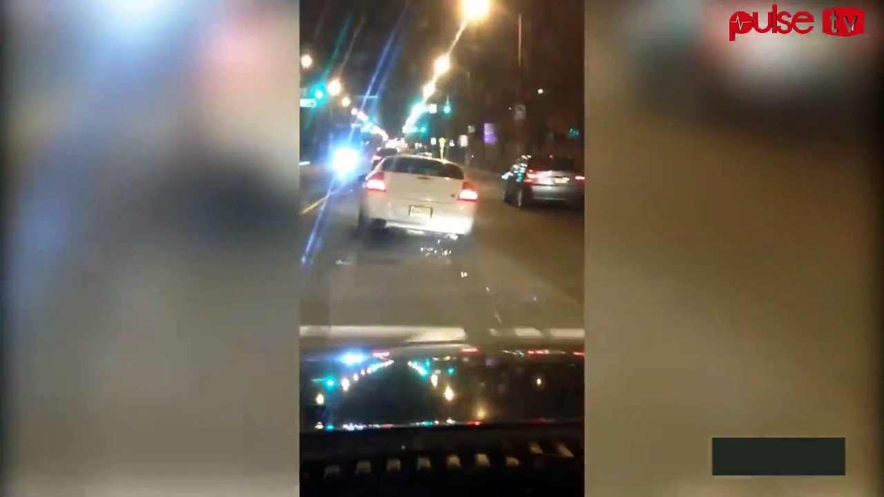 Femal Driver Rides Out 'Til the Wheel Falls Off