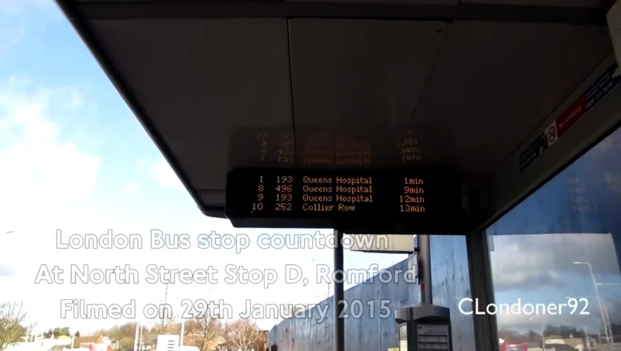 London Bus real time Countdown 29-01-15 (HD)