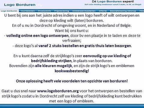 Logo op kleding borduren in Dordrecht