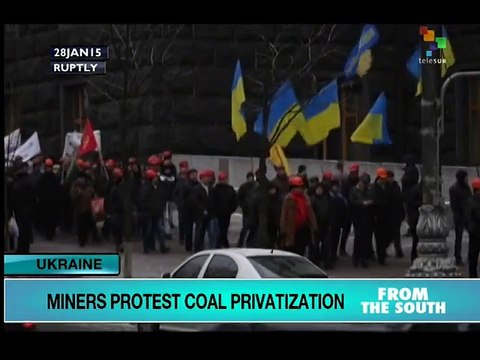 Ukrainian miners strike to protest coal industry privatization