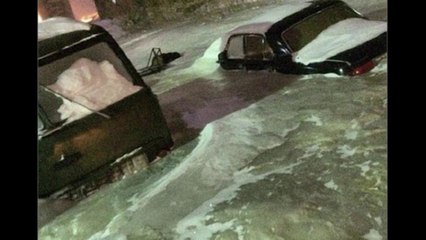 Une ville de Sibérie transformée en glaçon géant