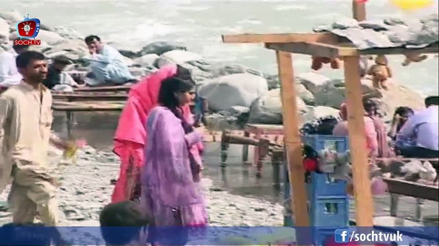 People enjoying Snowfall in Malam Jabba Swat