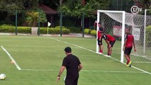 Zagueiros do São Paulo fazem treino diferenciado e se divertem