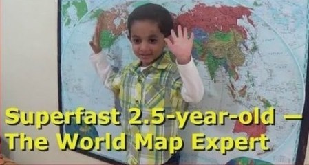 Genius Two Year Old Shows World Map Expertise