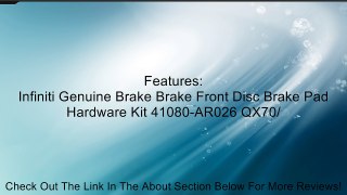 Infiniti 41080-AR026, Disc Brake Pad Pin Clip Review