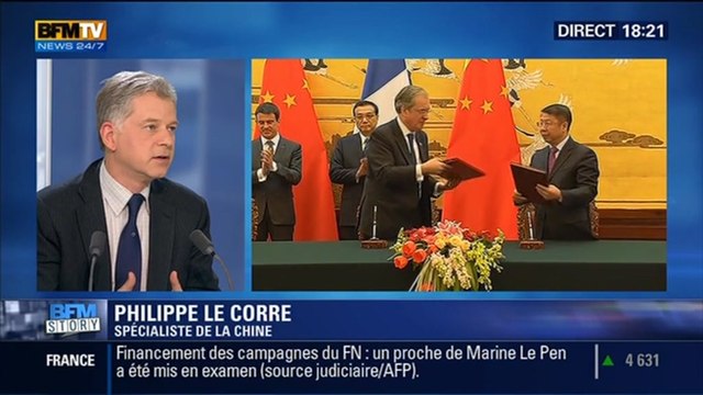 BFM Story: Manuel Valls entame une visite en Chine pour rééquilibrer le commerce franco-chinois - 29/01