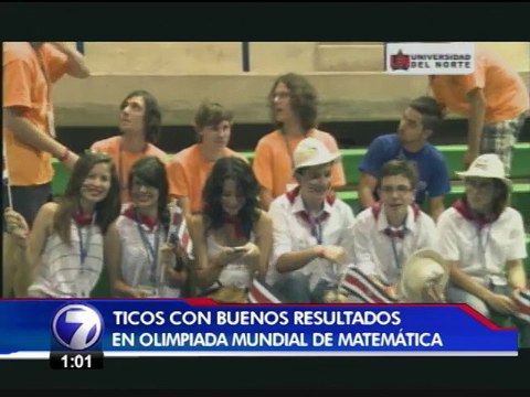 Estudiantes ticos sobresalen en una Olimpiada Mundial de Matemáticas