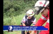 Cruz Roja rescató a un hombre que cayó desde hace cuatro días al Río Tiribí