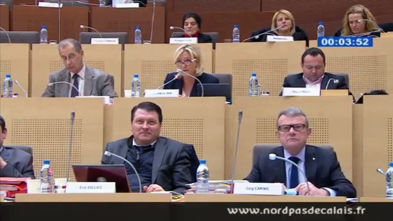 Marine Le Pen concernant les finances de la région