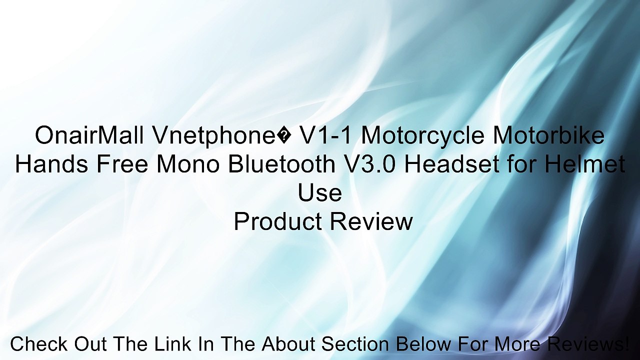 OnairMall Vnetphone� V1-1 Motorcycle Motorbike Hands Free Mono Bluetooth V3.0 Headset for Helmet Use Review