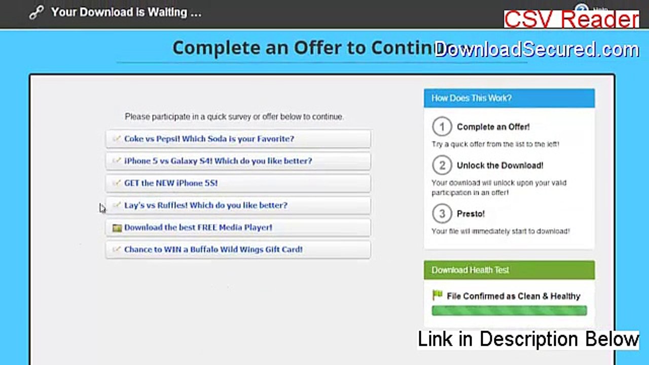 CSV Reader Keygen - Instant Download 2015