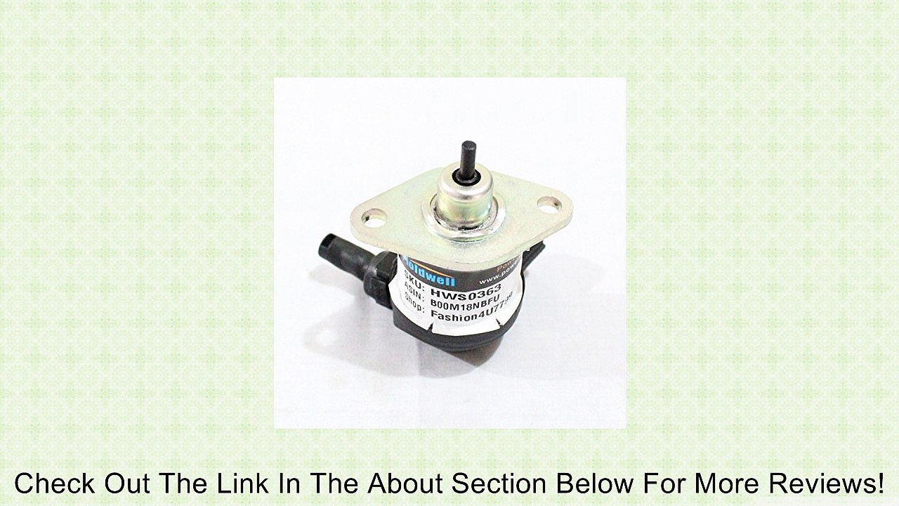 Holdwell Fuel Solenoid 17208-60015 17208-60016 17208-60017 17208-60010 Fit for Kubota D905 D1005 D1105 V1205 V1305 V1505 Engine Mower Excavator Tractor Generator Review
