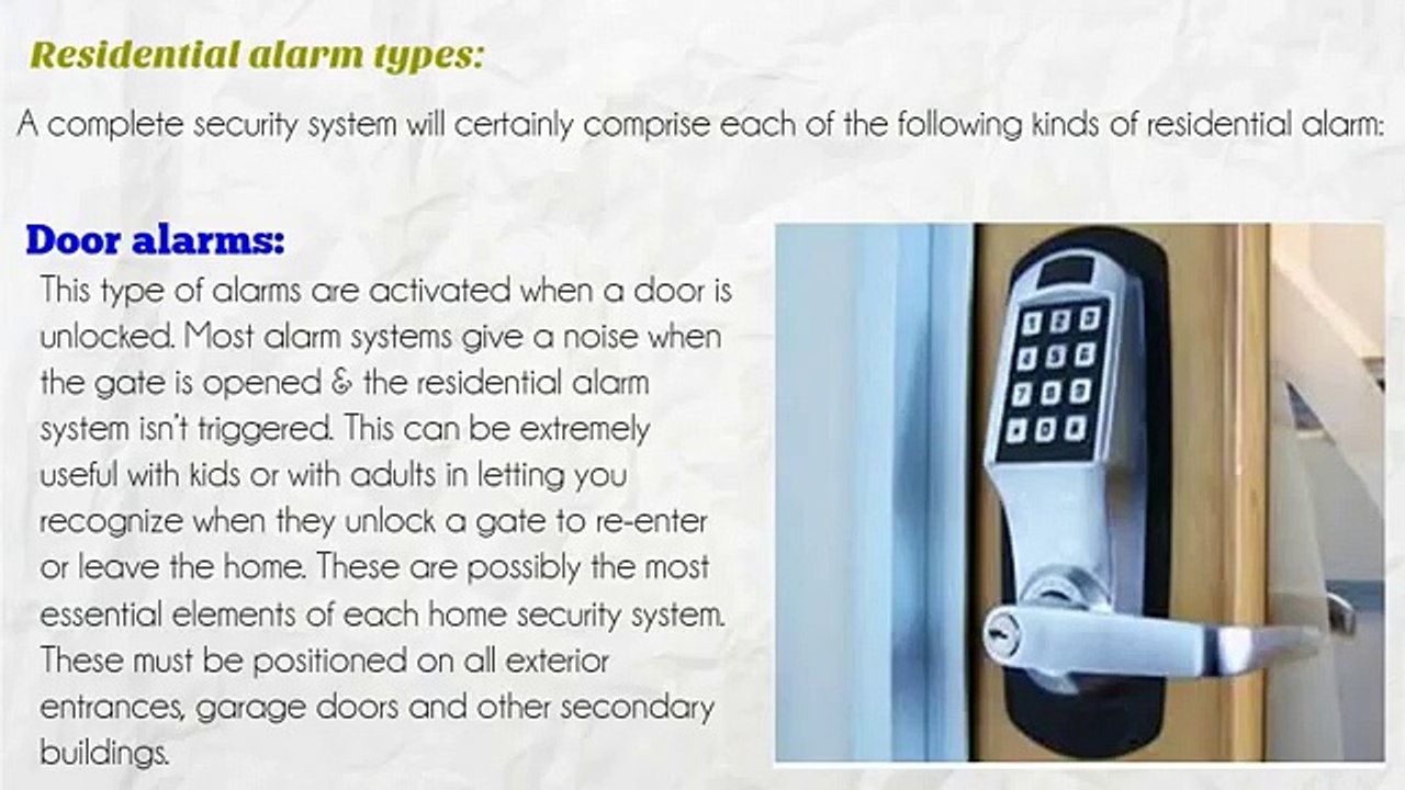 Different Types of Residential Alarm at Sentry.com.au