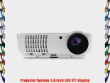 Excelvan RD-804 LCD Home Cinema Theater 1024 x 768 Support 1080P 2600 Lumens HDMI/VGA/AV/USB/TV/YPbPr