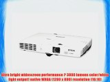 Epson PowerLite 1770W Multimedia Projector WXGA 3000 Lumens (V11H362020)