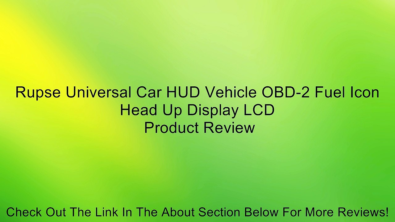 Rupse Universal Car HUD Vehicle OBD-2 Fuel Icon Head Up Display LCD Review