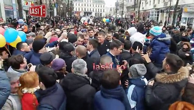 Klaus Iohannis si poporul - Iasi - 24 ianuarie 2015 - Sarbatoare Nationala a Romaniei.