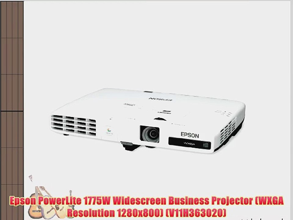 Epson PowerLite 1775W Widescreen Business Projector (WXGA Resolution 1280x800) (V11H363020)