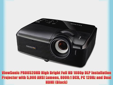 ViewSonic PRO8520HD High Bright Full HD 1080p DLP Installation Projector with 5000 ANSI Lumens