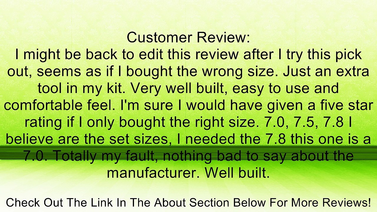 7.0mm 7-pin Tubular Lock Picks Review